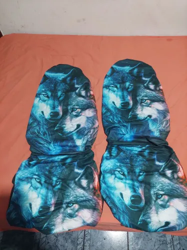 Capas de banco de carro lobos novas