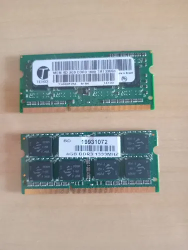 Memórias ddr3 de notebook passo juntas ou separadas 