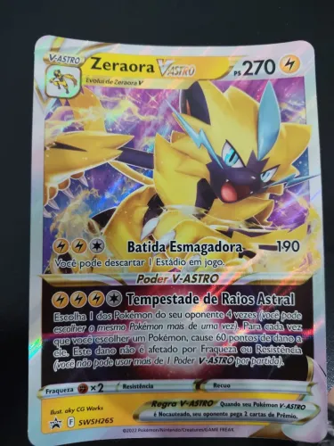Carta JUMBO Pokémon PROMO Zeraora V-ASTRO SWSH265 - Original COPAG em Português