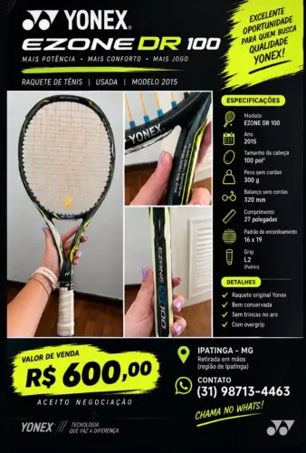 Vendo Raquete Yonex Ezone
