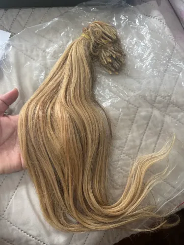 Megahair HUMANO loiro pronto pra ser utilizado