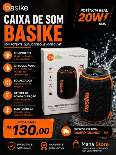 Mini caixa de som Bluetooth Basike