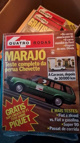 Revistas Quatro Rodas anos 70/80 6 unidades em perfeito estado de conservação 