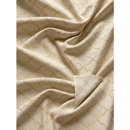 TOALHA JACQUARD LUREX CRÚ/DOURADO LOSANGO DOUBLE SIDE 3M DIÂM