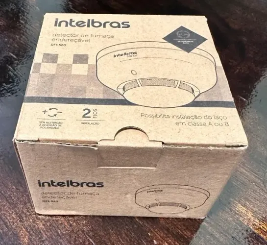 Detector Fumaça Endereçável Intelbras DFE 520 Novo - 03 Peças