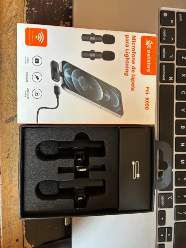 Microfones de lapela para Lightning (dois)