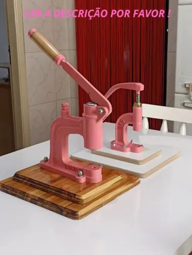 BALANCIM MANUAL EBERLE ROSA ( GRANDE ) EQUIPADO COM BASE EM MADEIRA ( LER A DESCRIÇÃO )