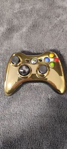 Controle original Xbox 360 Gold Chrome 