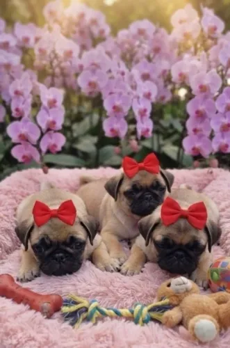 Filhotes de pug fêmea abricó disponível