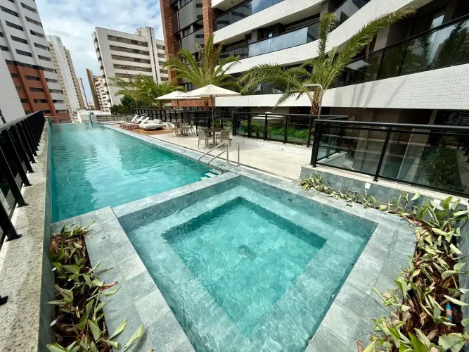 Condomínio Next, apartamento com vista mar 100% mobiliado 40m2 - Meireles - Fortaleza - CE