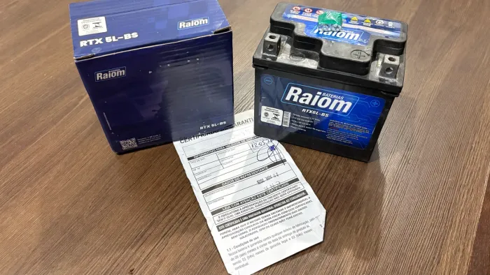 Bateria para moto, Raiom 5A, Nova