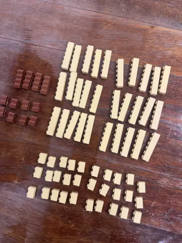 Peças avulsas Lego original cor bege 60unid