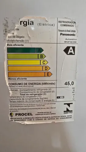 Geladeira Frost Free Panasonic 387L