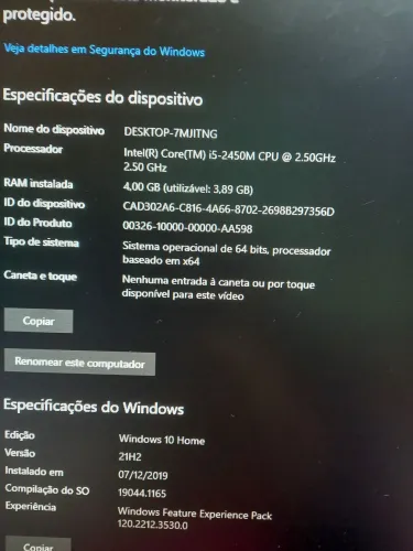Computador all jn one core i5