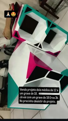 Caixa médio 12 grave 18