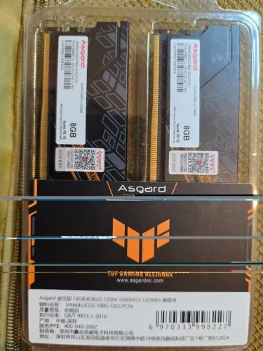 Kit de Memórias NOVAS DDR4 16GB (8gb x 2 Módulos) Asgard  TUF GAMING 