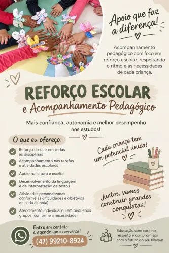 Seu filho pode aprender mais e melhor! ? Reforço escolar com acompanhamento personalizado