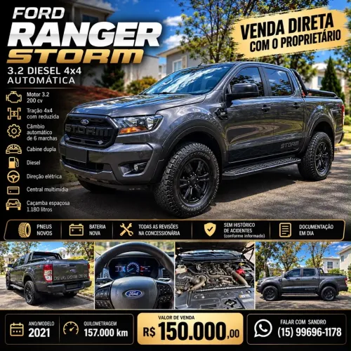 Ford Ranger Storm 3.2 20V 4X4 CD Diesel AUT 2021