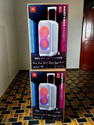 Caixa Bluetooth JBL Partybox Stage 320 White, Lacrado, NF, Garantia 