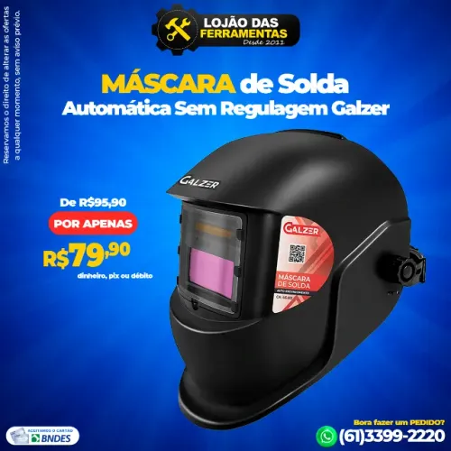 Máscara de Solda Automática Sem Regulagem Galzer