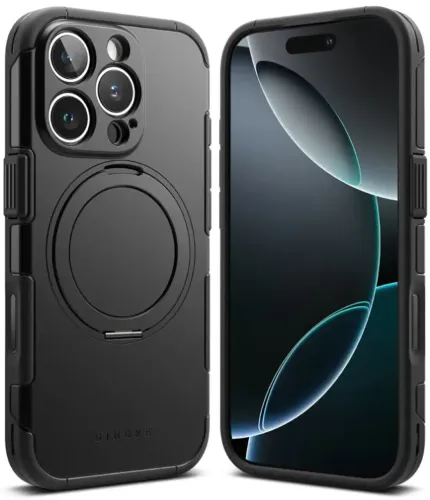 Capa Ringke Alles Para iPhone 16 Pro, Função De Suporte, Cor Preto, Lacrada