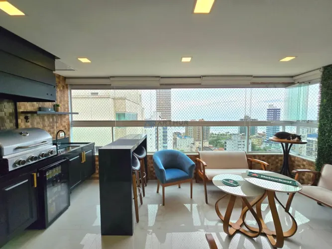 Apartamento Duplex Vista Mar à venda em Praia Grande com 2 suítes no Caiçara