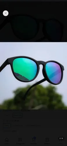 Óculos de Sol Yopp Running Redondo - Preto com Lente Verde