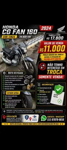 FAN 160 FLEX 2024 - LEIA O ANUNCIO COM ATENCÃO