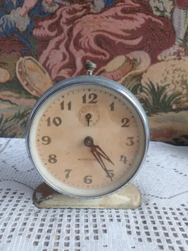Relógio despertador antigo para restauro ou retirada de peças Westclox decorativo 