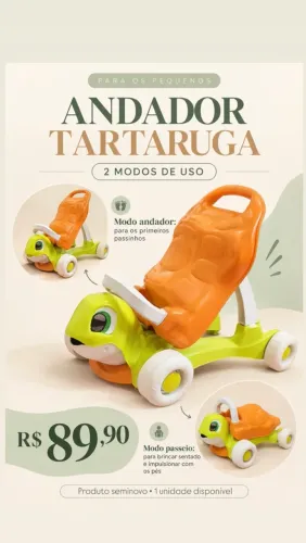 Andador - Primeiros Passos - Tartaruga