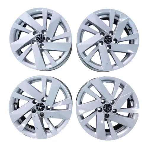 Jogo Roda Liga Leve Aro 15 5x100 Vw Polo Virtus Nivus 2025 Prata