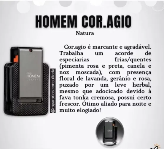Perfume Natura Homem Coragio 100ml