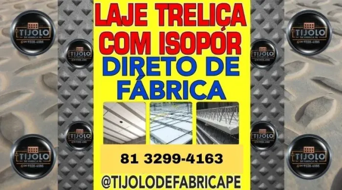 só laje com isopor direto de fábrica só pague na entrega