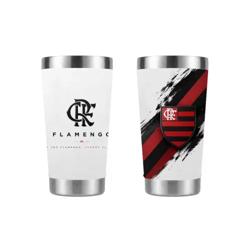 Copo Inox Térmico Flamengo Estampa Gabi 9 Edição Campeão 1981 Para Fã Rubro-Negra