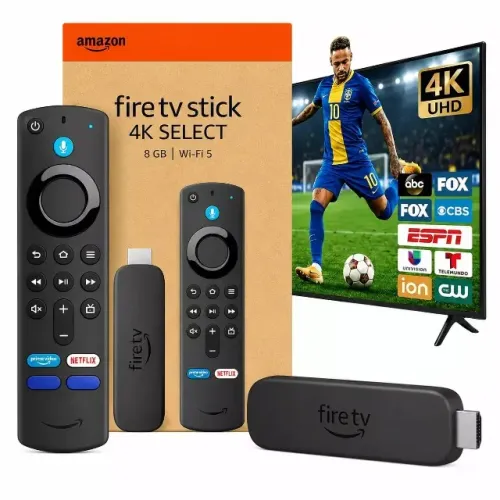 Amazon Fire Tv Stick 4k Select 8gb Alexa Controle Wi-Fi