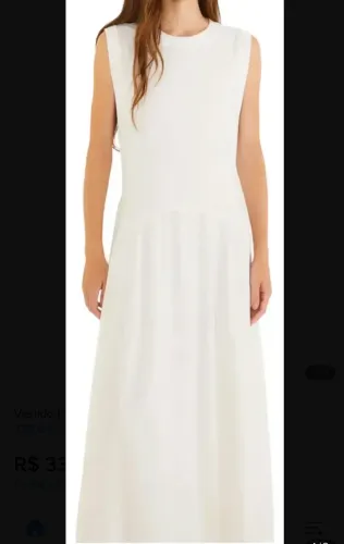 Vestido Farm Regata Cropped super confortável off white.excelente estado. P, mas veste M/G