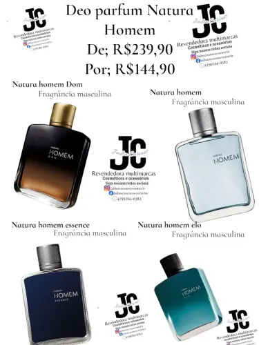 Deo perfume Natura homem 