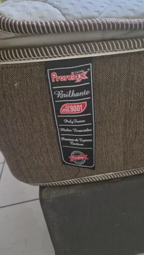 Colchão e box casal king size em otimo estado de conservação e