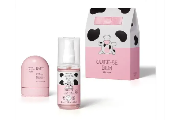 Kit Cuide-se Bem Deleite Body Splash Desodorante Colônia + Creme hidratante para mãos