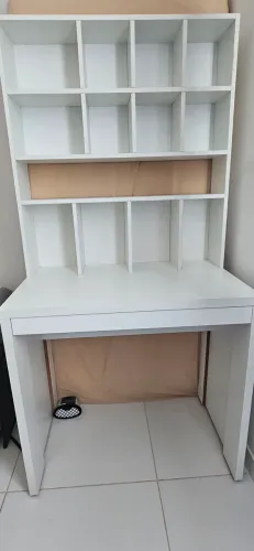 Mesa de Trabalho/Estudo em MDF com Gaveta e Nicho acoplado - 100% MDF