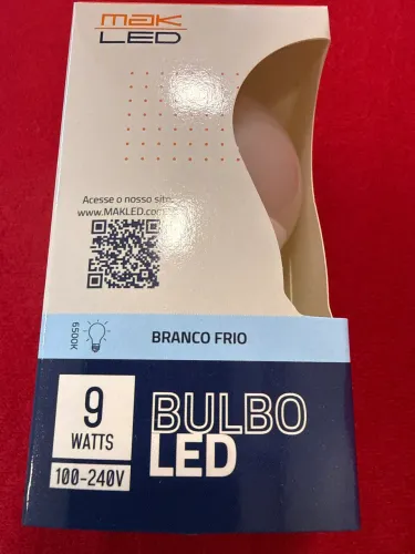 Lâmpada Led 9w Branco frio 100 unidades