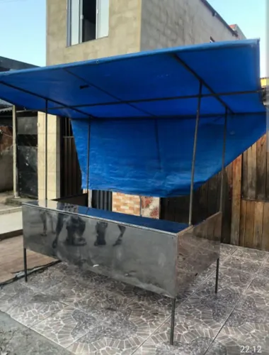 Vendo barraca de inox com todas as peças ..novo pronta pra trabalhar 