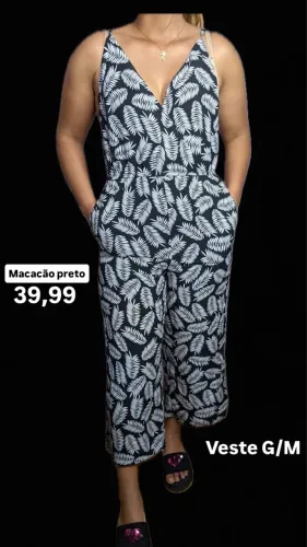 Macacão preto social