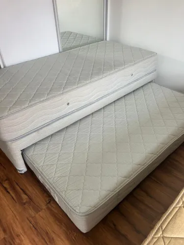 Cama de solteiro Bicama com cama auxiliar elevatória
