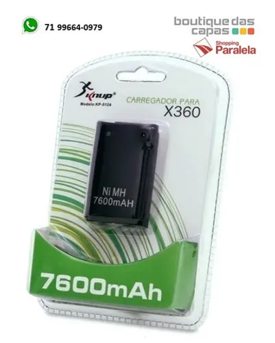 Bateria p controle xbox 360 7600mAh knup KP-5124 2003299667709