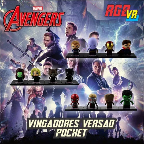 Miniaturas Marvel Vingadores (Versão Pocket)