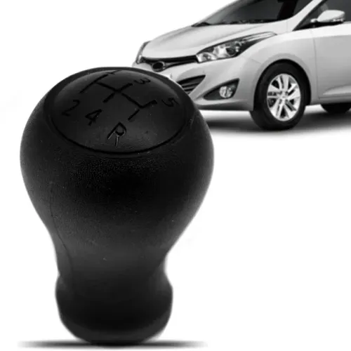 Bola de Câmbio Hyundai HB20 1.0 2012 à 2020 5M - Preta Gravada - N900501