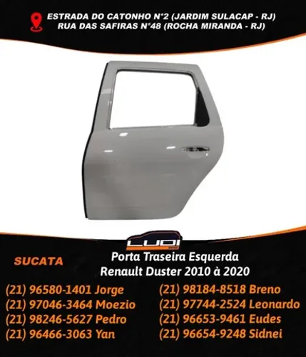 Porta Traseira Esquerda Renault Duster 2010 à 2020