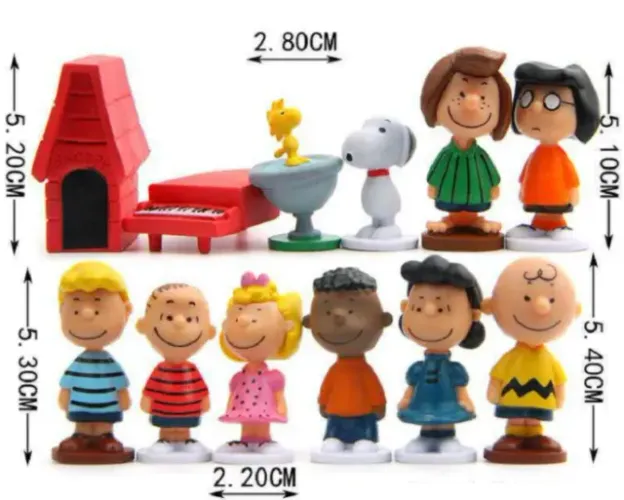 NÃO ENVIO Snoopy Charlie Brown kit com 12 peças