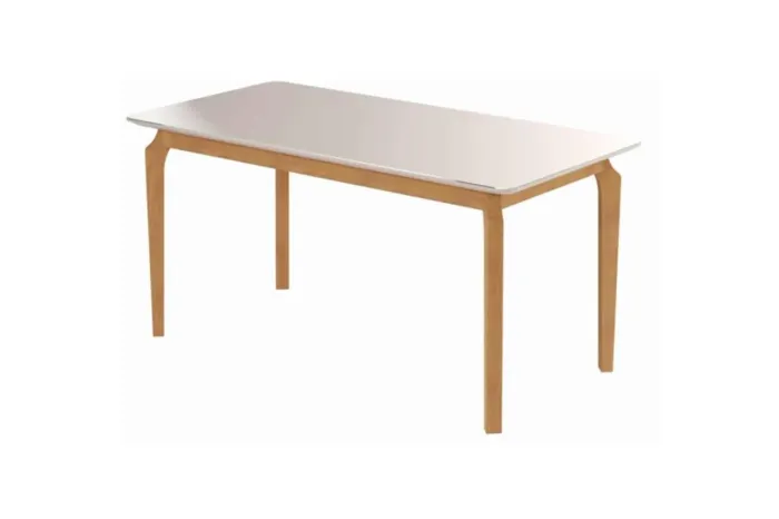 Mesa de Jantar Alice 180X80 C/ VIDRO CINAM/OFF r32